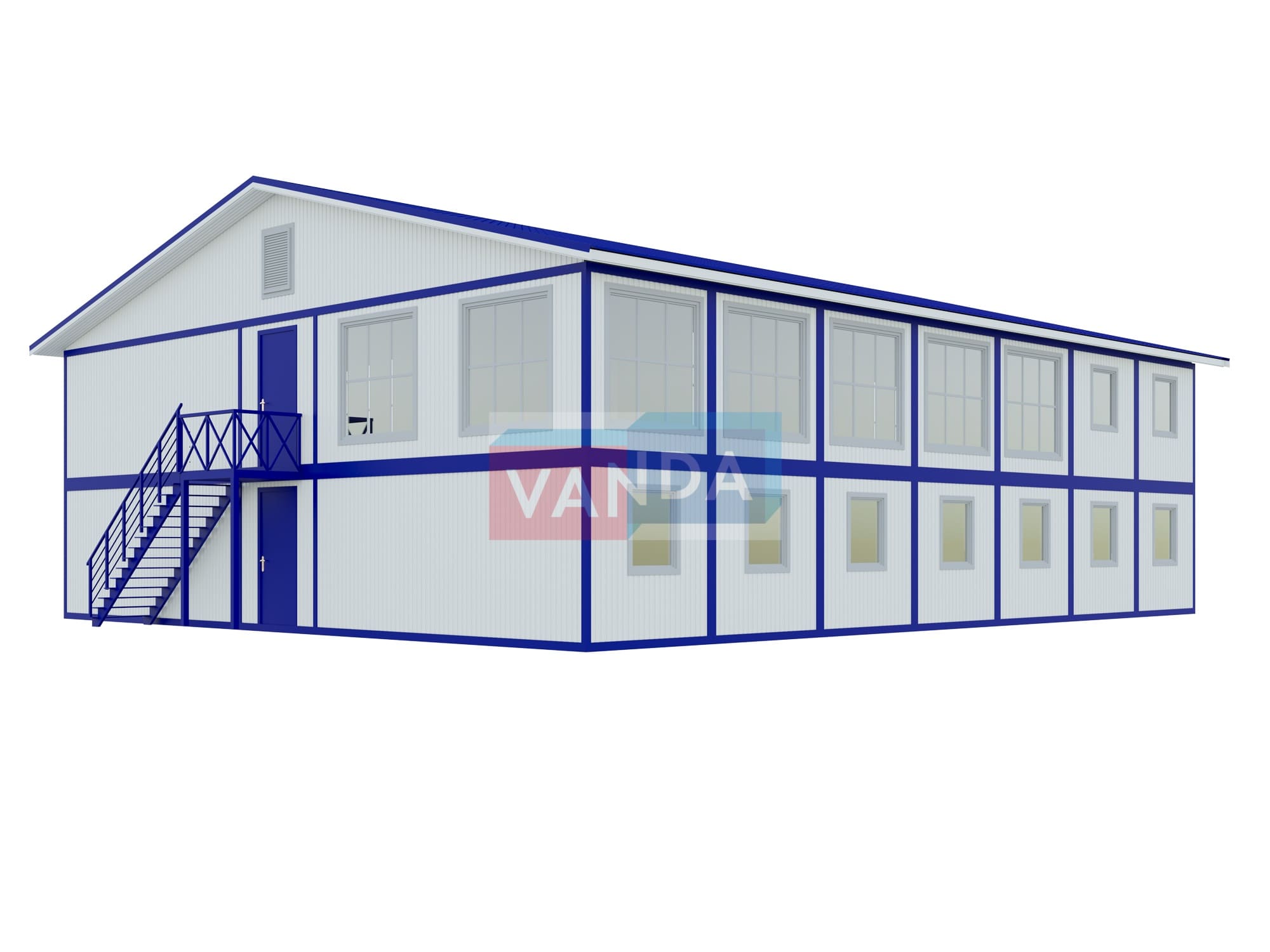 Проект офисного здания 14x16,8 Панели МДФ